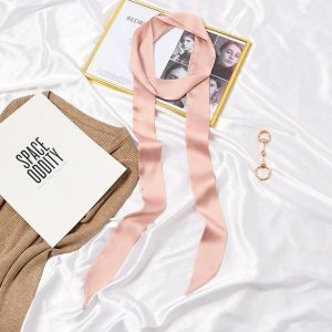 Ceinture Foulard Robe Pantalon Femme Rose Uni