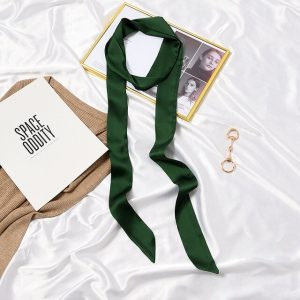 Ceinture Foulard Femme Robe Pantalon Vert Uni