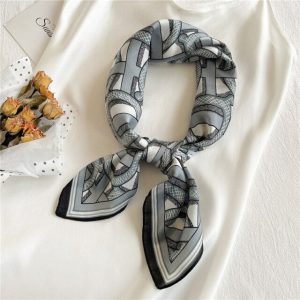 Foulard Pour Cheveux 70 Gris - Lina