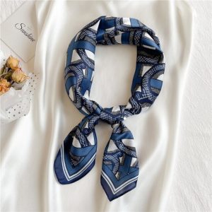 Foulard Pour Cheveux 70 Bleu - Lina