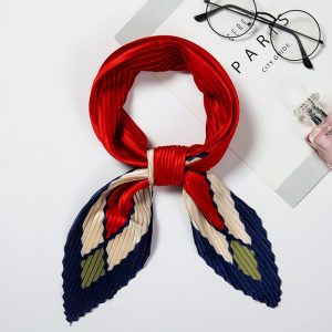Foulard Morélina Cheveux Plissé Rouge