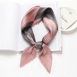 Foulard Pour Cheveux Plissé Rose - Zulina
