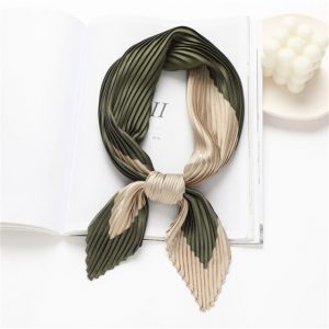 Foulard Pour Cheveux Plissé Vert - Eldorine
