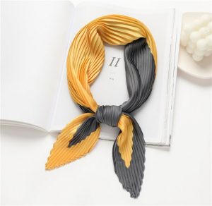 Foulard Pour Cheveux Plissé Jaune - Eldorine