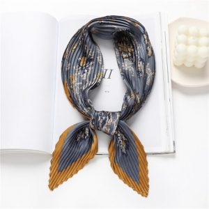 Foulard Pour Cheveux Plissé Gris - Xérine