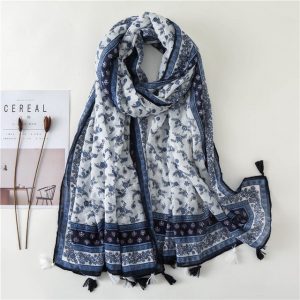 Foulard Pour Femme 180 Bleu - Nora