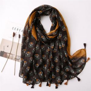 Foulard Pour Femme 180 Noir - Karla