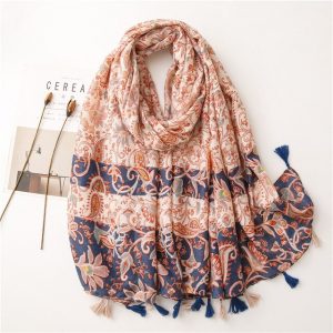 Foulard Pour Femme 180 Rose - Tekla Bohème