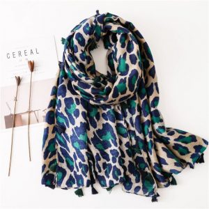 Foulard Pour Femme 180 Vert - Ingeborg Léopard