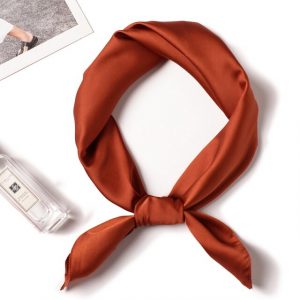 Foulard Pour Cheveux 50 Brique - Uni