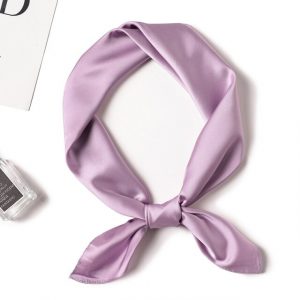 Foulard Pour Cheveux 50 Mauve - Uni