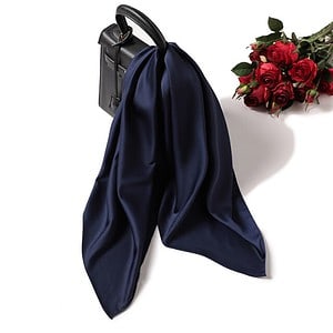 Foulard Pour Cheveux 50 Marine - Uni