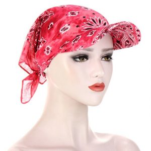 Casquette Foulard Chimio Femme Rouge Bohème