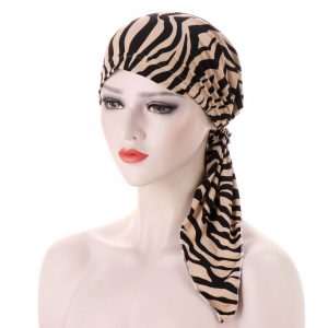 Foulard Zelia Long Chimio Zèbre