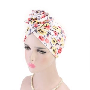 Foulard Turban Chimio Blanc - Ezéline