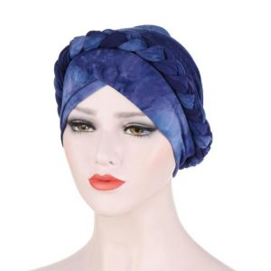 Foulard Turban Chimio Bleu - Norianne