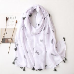 Foulard Pour Femme 180 Blanc - Ilta