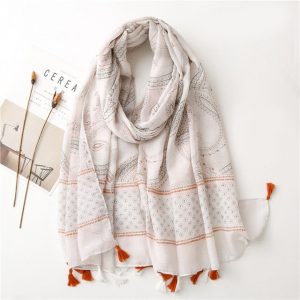 Foulard Pour Femme 180 Blanc - Tiia
