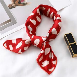 Foulard Pour Cheveux 50 Rouge - Léopard