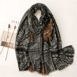 Foulard Pour Femme 180 Noir - Veera Bohème