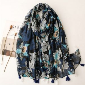 Foulard Pour Femme 180 Bleu - Iiris