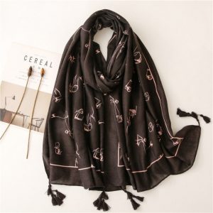 Foulard Pour Femme 180 Marron - Elin