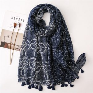 Foulard Pour Femme 180 Bleu - Tora