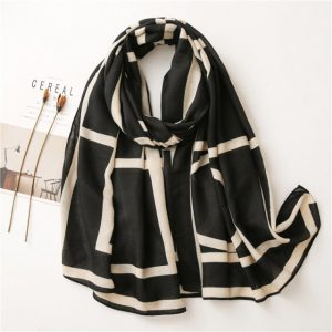 Foulard Pour Femme 180 Noir - Ylva