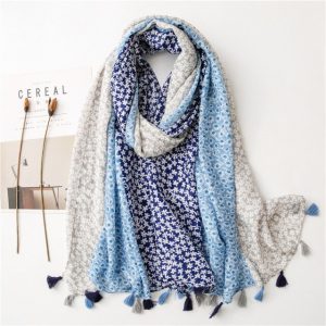 Foulard Pour Femme 180 Bleu - Sofy Liberty