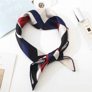 Foulard Picasso Femme Homme Carré Blanc Crème Bleu Rouge À Motifs