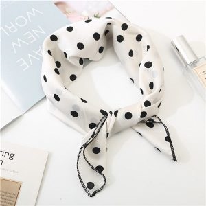 Foulard Pour Cheveux 50 - Blanc À Pois