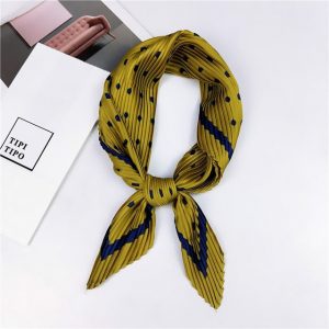 Foulard Plissé Pour Cheveux Kaki À Pois