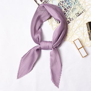 Foulard Plissé Pour Cheveux Mauve