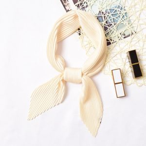 Foulard Plissé Pour Cheveux Jaune Pâle