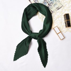 Foulard Plissé Pour Cheveux Vert