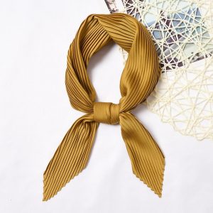 Foulard Pour Cheveux Plissé - Doré