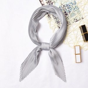 Foulard Pour Cheveux Plissé - Gris