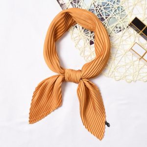 Foulard Plissé Pour Cheveux Orange